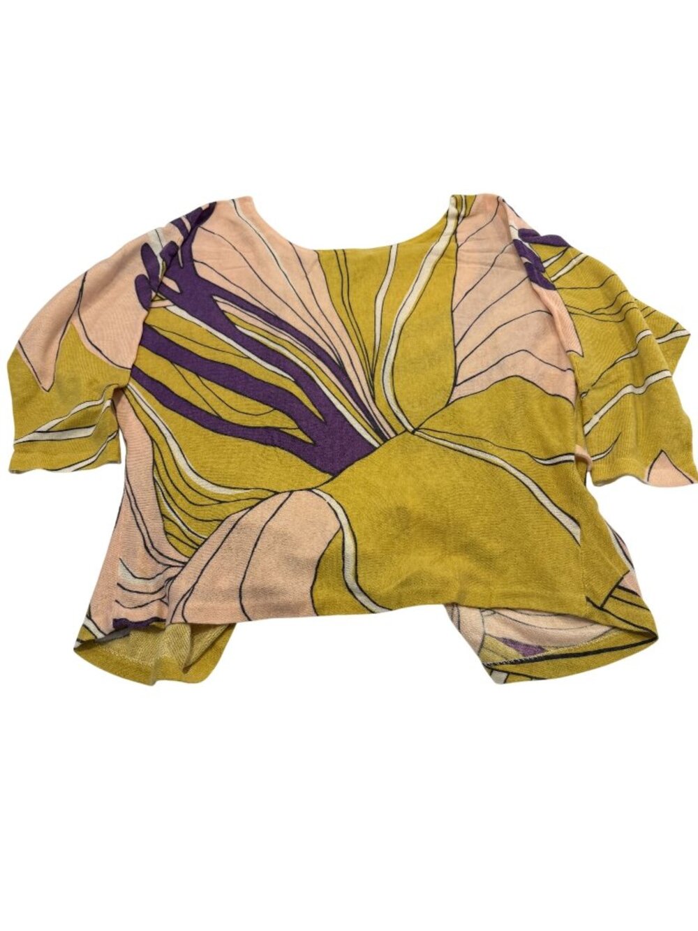 NWOT Moth Womens Floral Abstract Print Wool Blend Top sz medium